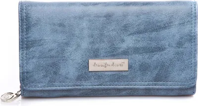 Produktbild von Blau großes Damenportemonnaie Jennifer Jones Portemonnaie Damen Geldbörse Portmonee für Geldscheine