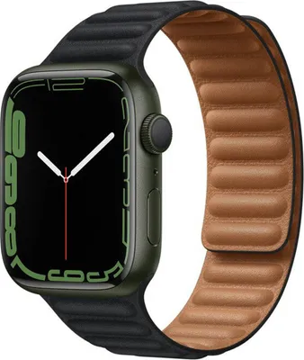Obrázok produktu pre Kožený náramok Leather Link pre Apple Watch Series 1 až 11 / SE / Ultra (44/45/46/49 mm) – veľkosť M/L – Midnight