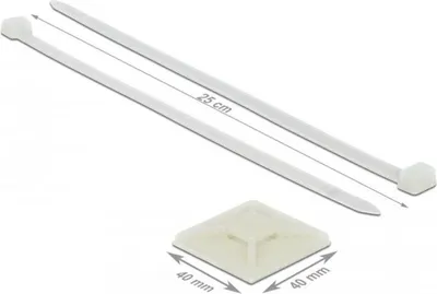 Immagine prodotto di DELOCK Befestigungssockel 40 x 40 mm mit Kabelbinder