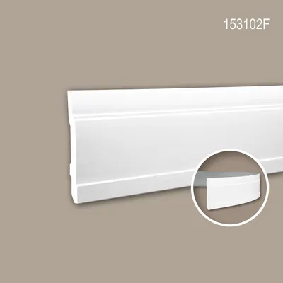Produktbild von PROFHOME 153102F flexible Sockelleiste Fußleiste Stuckleiste 2 m