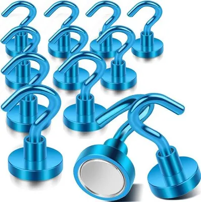 Produktbild von Famanu Magnetische Haken Set 12 Stück - Extra stark und vielseitig