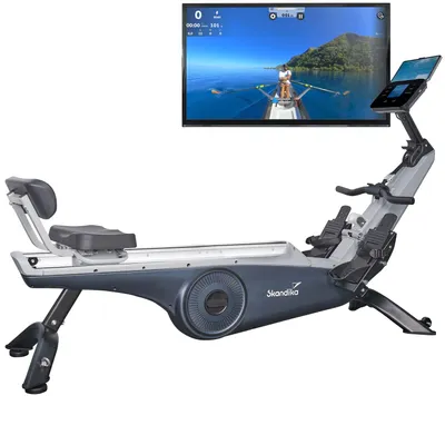 Produktbild von Skandika Rudergerät Freki Plus | Rudergerät für Zuhause in Studio Qualität, 24-stufiger Magnetwiderstand, 12 kg Schwungmassensystem, Kinomap App