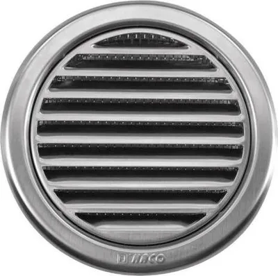 Immagine prodotto di Griglia di ventilazione rotonda con rete NVM, Ø 110 mm, acciaio inox 0702