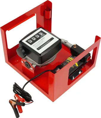 Image de Pompe électrique de transfert de carburant - 12 V CC Pompe diesel - Débit 45 L/min - 175 W - Débitmètre/compteur - Portable - Pour diesel