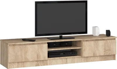 Produktbild von TV Schrank AKORD Fernsehkommode 160 cm Sonoma-Eiche 2 Türen B160 x H33 x T40 cm