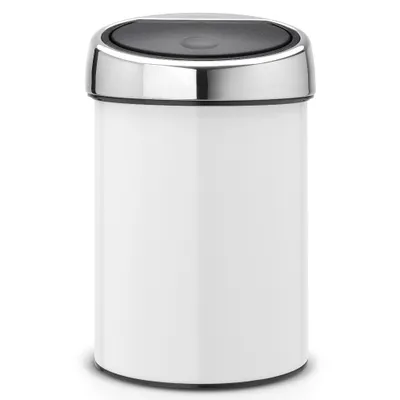 Zdjęcie produktu dla Brabantia 364488, 3 l, Okrągły, Plastik, Stal nierdzewna, Metaliczny, Biały, Plastik, Ręczny