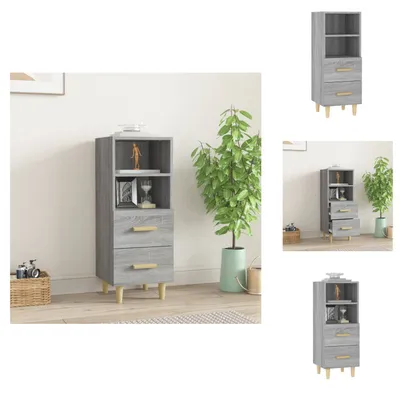 Obrázok produktu pre vidaXL Príborník Grey Sonoma 34,5x34x90 cm Materiál na báze dreva - Príborníky