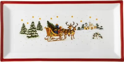 Produktbild von Hutschenreuther Platte eckig 36 cm Happy Wintertime H. Wintertime Red 02488-727471-12936