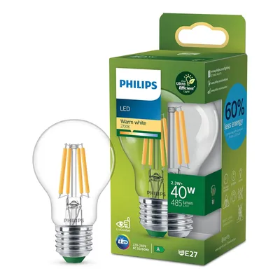 Immagine prodotto di Lampada LED "classic ultra-efficiente", 40W, E27, trasparente, bianco caldo (00225553)