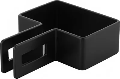 Obrázok produktu pre LogistSystem Koncová svorka obdĺžniková 60x40mm - čierna Plotová svorka na plotové stĺpiky - Upevnenie panelov z drôteného pletiva - Plotové svorky Svorka na výstuhu Svorka na stĺpik