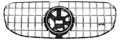 Productafbeelding van Radiatorgrill, voorgrill voor Mercedes GLS SUV X167, modeljaren 2019-2023, met GT-R Panamericana-look, chroom.