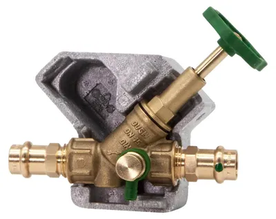 Produktbild von Schlösser Armaturen FREISTROMVENTIL, PRESSANSCHL.IG M.ENTL, ST.SP, M.DS, DN15, PR15, DVGW