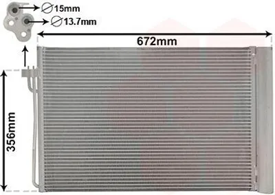 Zdjęcie produktu dla Skraplacz klimatyzacji Van Wezel do BMW serii 5 serii 6 serii 7