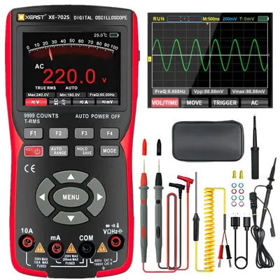 Tragbares Oszilloskop-Multimeter, 10 MHz, 48 MSa/s, 9999 Counts
