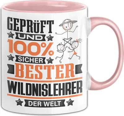 Produktbild von Wildnislehrer Geschenk Lustiger Spruch für Wildnislehrer Geschenkidee Bester Wildnislehrer Der Welt (Rosa)