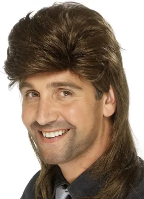 Obrázek produktu pro Mullet paruka redneck pánská paruka hnědá