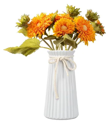 Image de Vase en céramique blanche de style minimaliste