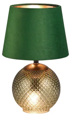 Produktbild von Tisch- und Schreibtischlampe Jonna mit Grüner Samtschirm