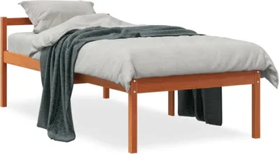 Produktbild von Langlebige Seniorenbett Wachsbraun 75x190 cm Massivholz Kiefer,Klassische Betten DE6994