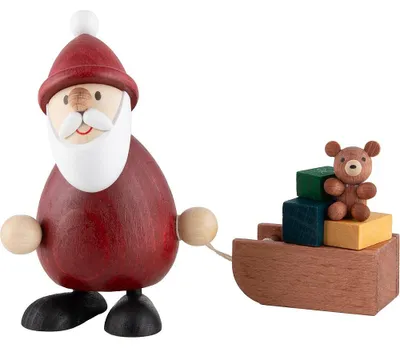 Produktbild von Weihnachtsmann mit Schlitten (9,3cm) von Ullrich Kunsthandwerk