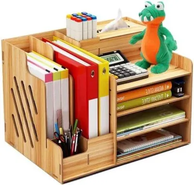 Produktbild von Famanu Büro Organizer mit 6 Fächern - Holz
