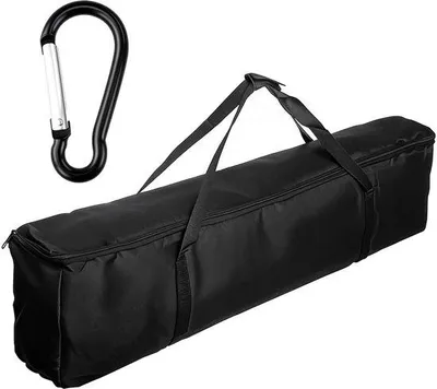 Productafbeelding van Opbergtas voor Tentstokken, Tripodtas, Statieftas, Multifunctioneel 120x20x20 cm, Zwart, Met Karabijnhaak, Voor Camping, Outdoor-activit