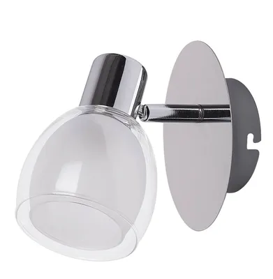 Zdjęcie produktu dla Kinkiet nowoczesny Dave chromowany biały 1xE14x40W metal wym:15x9x19cm IP20 Rabalux