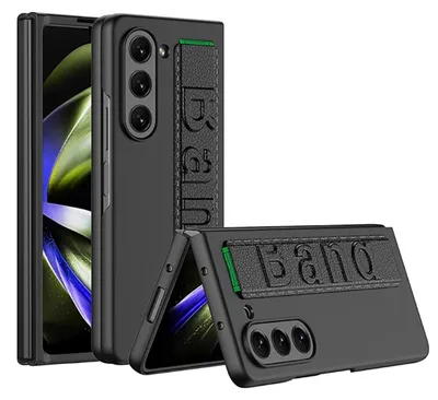 Produktbild von Für Samsung Galaxy Z Fold5 5G Stoßfeste Handyhülle + Armbandhalterung Case Cover