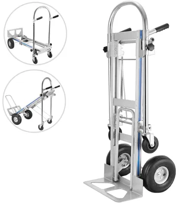 Obrázok produktu pre Vouwkar – Vozík na prepravu – Transportný vozík – Vozík na prepravu – Malý skladací vozík – Ručný vozík 3 v 1 – Hliníková konštrukcia