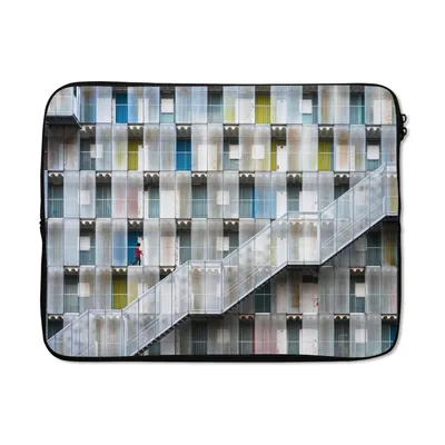 Produktbild von MuchoWow® Laptop Hülle 15 Zoll Türen - Wohnungen - Treppen - Farbenfroh Laptoptasche - Laptoptasche - Sleeve - Rundum-Schutz
