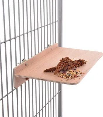 Produktbild von HappyBird Sitzbrett XXL, Holz, ca. 23,5 x 40 x 7,5 cm, für Sittiche & Papageien, ideal für Vögel mit eingeschränkter Bewegung, Rückzugsort, Anflugplattform, ca. 413g, mit 2 Flügelmuttern & Unterlegscheiben