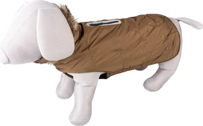 Produktbild von Duvo+ Hundemantel mit Kapuze Fluffy khaki, Größe: L