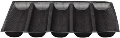 Produktbild von Rechteckige Antihaft-Silikonform mit 5 Mulden für 30 cm