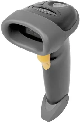 Productafbeelding van DA-81002-2D streepjescodescanner - bidirectionele handheld scanner - 200 scans/s - 10 cm scanafstand - 2 m kabel USB-RJ45 - IP54 - Ergonomische handgreep - Barcodes & QR-codes - Zwart/Grijs