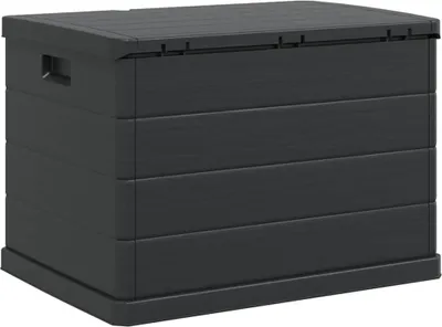 Produktbild von vidaXL Gartenlagerbox Anthrazit 77,5 x 54,5 x 53 cm Kunststoff