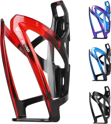 Produktbild von Fahrrad Flaschenhalter Ultraleichter PC Getränkehalter Schwarz Rot
