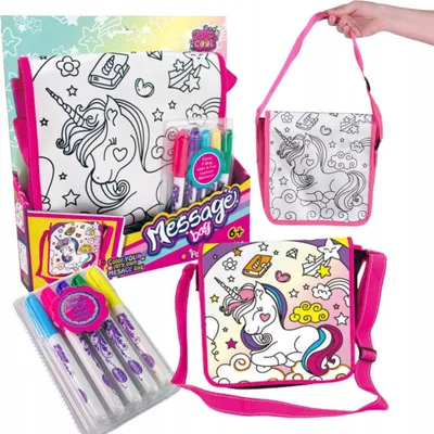 Produktbild von Rosa Maltasche, Markerstifte, Einhorn-Kunstset