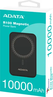 Produktbild von ADATA R100 MAGNETIC - Power Bank 10000mAh schwarz