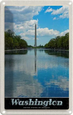 Produktbild von vianmo Blechschild 18x12 cm Washington USA Amerika Poromac Bildmotiv Reisemotiv