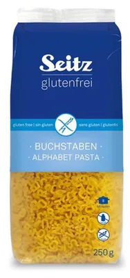 Obrázek produktu pro Seitz bezlepkové ozdoby do polévky ABC z kukuřičné mouky 250g