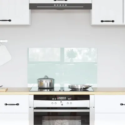 Produktbild von "Schlussverkauf" Küchenrückwand - Hitzebeständig - Weiß 70x40 cm Gehärtetes Glas  C15636