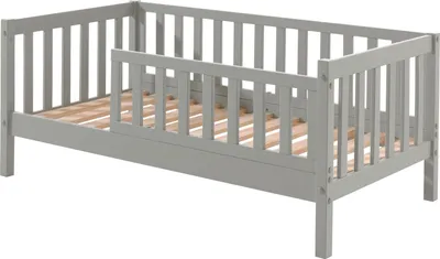 Produktbild von Juniorbett Karie 148x76x60 Kinderbett Massivholz Grau