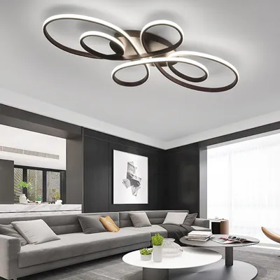 Produktbild von LED Deckenleuchten, Stufenlos dimmbare Deckenlampe mit Fernbedienung, Wohnzimmerlampe mit einstellbaren Helligkeiten, 3 einstellbaren Farben Schlafzim