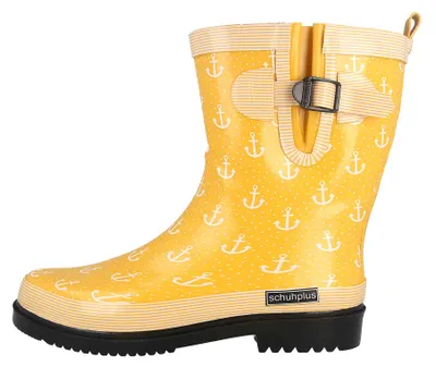 Produktbild von schuhplus Gummistiefel in Übergrößen Gelb Marleen-Gelb-Weiß große Damenschuhe
