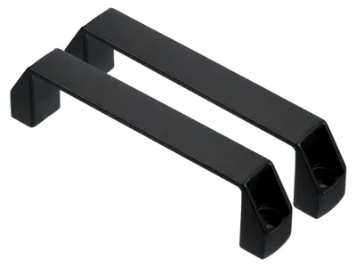 Produktbild von Zuggriffe aus Aluminiumlegierung 180mm Lochabstände, 2 Stück quadratische Schubladengriffe für Küchenbeschläge, Schwarz