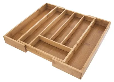 Obrázok produktu pre Organizér do zásuvky z bambusu – 35,5 x 26 cm – hnedý