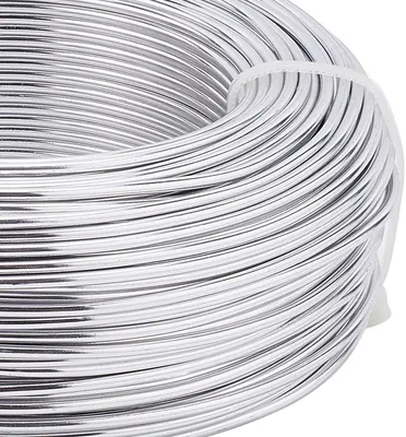 12 Gauge (2mm) Silber Aluminiumdraht 180 Fuß (55m) Biegsamer Metallbildhauerdraht für Bonsai-Bäume, Blumen, Wohnkultur und