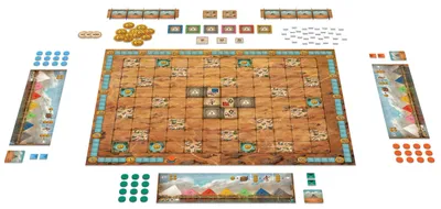 Produktbild von HUCH!, Terra Pyramides MLV, Familienspiel, Strategisches Pyramide Spiel im alten Ägypten, Ideal für spannende Familienabende, Für 1–4 Spieler ab 10 Jahren
