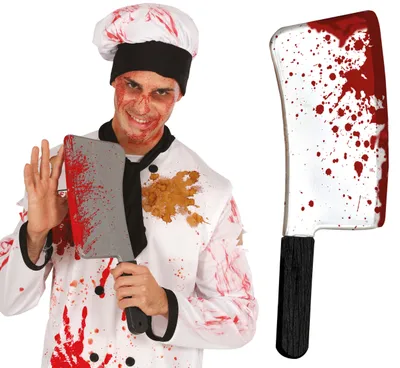 Productafbeelding van Koch Halloween: Bloedige kling, enger decoratie, griezelige kostuumaccessoires, horrorchef. Kleur: Meerkleurig