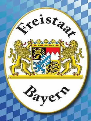 Produktbild von vianmo Holzschild 40x30 cm Freistaat Bayern Wappen